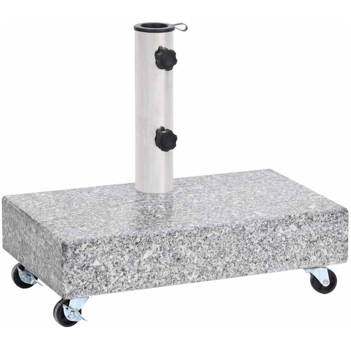Parasollfot ljusgrå 45x25x8,3 cm granit vidaXL – bild 2