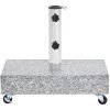 Parasollfot ljusgrå 45x25x8,3 cm granit vidaXL – miniatyr 3