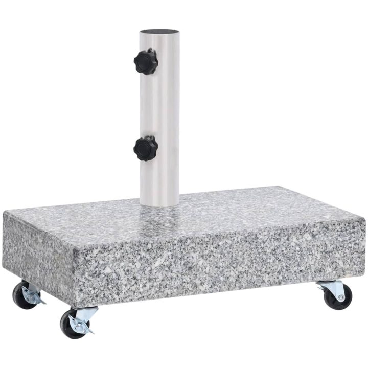 Parasollfot ljusgrå 45x25x8,3 cm granit vidaXL – bild 5