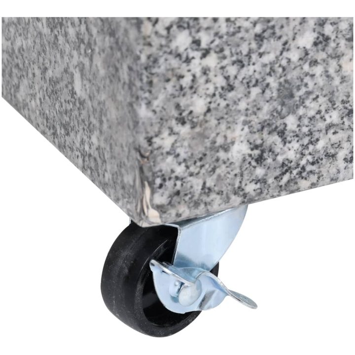 Parasollfot ljusgrå 45x25x8,3 cm granit vidaXL – bild 7