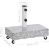 Parasollfot ljusgrå 45x25x8,3 cm granit vidaXL – miniatyr 8