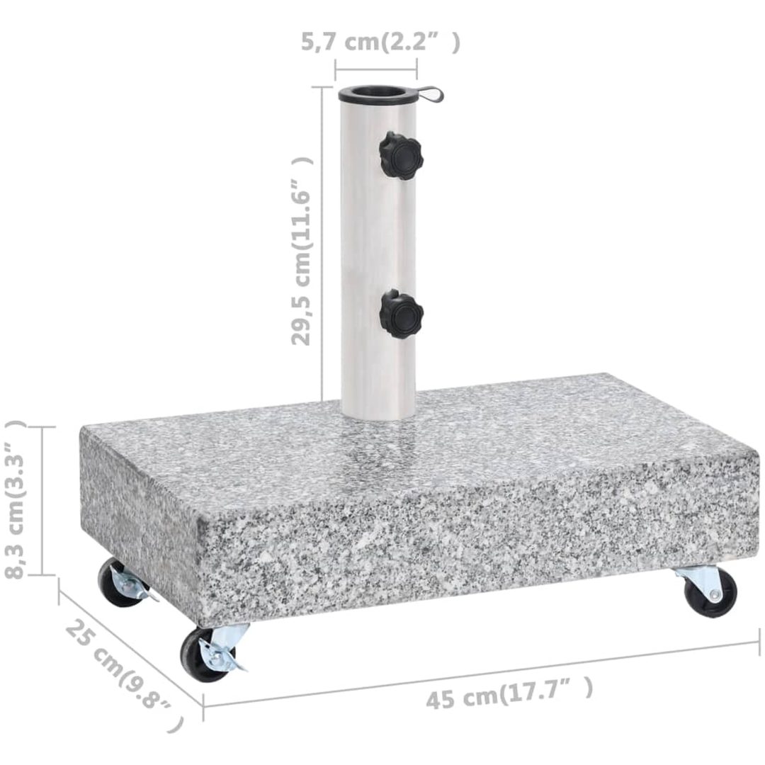Parasollfot ljusgrå 45x25x8,3 cm granit vidaXL – bild 8