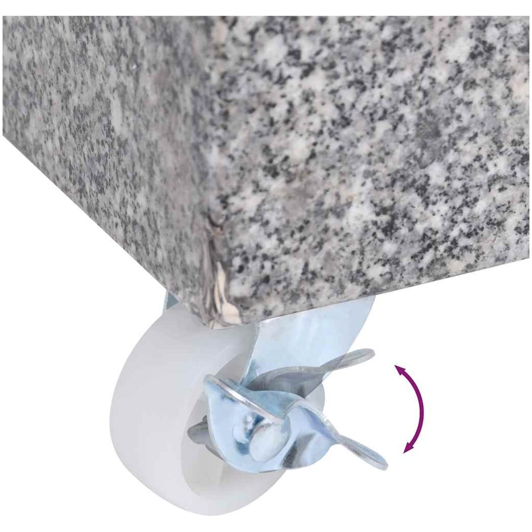 Parasollfot ljusgrå 45x25x8,3 cm granit vidaXL – bild 10