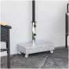 Parasollfot ljusgrå 45x25x8,3 cm granit vidaXL – miniatyr 1