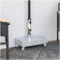 Parasollfot ljusgrå 45x25x8,3 cm granit vidaXL