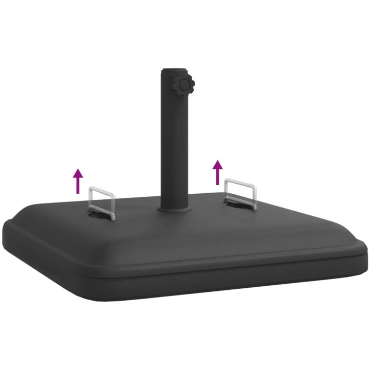 Parasollfot med handtag för ⌀38 / 48 mm stolpar 27 kg fyrkantig vidaXL – bild 7