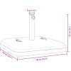 Parasollfot med handtag för ⌀38 / 48 mm stolpar 27 kg fyrkantig vidaXL – miniatyr 9