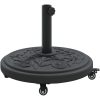 Parasollfot med hjul för 38-48 mm poler 13 kg rund vidaXL Medium – miniatyr 2
