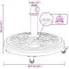 Parasollfot med hjul för 38-48 mm poler 13 kg rund vidaXL Medium – miniatyr 11