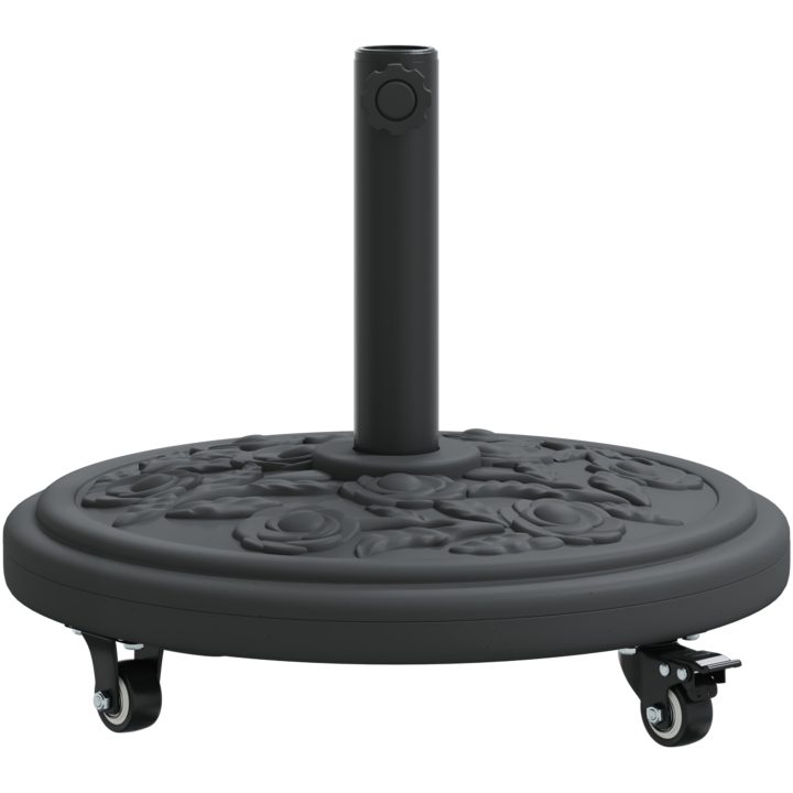 Parasollfot med hjul för 38-48 mm poler 13 kg rund vidaXL Medium – bild 4