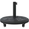 Parasollfot med hjul för 38-48 mm poler 13 kg rund vidaXL Medium – miniatyr 5
