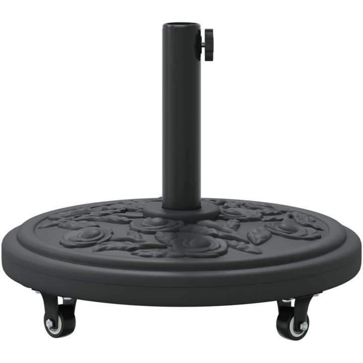 Parasollfot med hjul för 38-48 mm poler 13 kg rund vidaXL Medium – bild 5