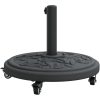 Parasollfot med hjul för 38-48 mm poler 13 kg rund vidaXL Medium – miniatyr 6