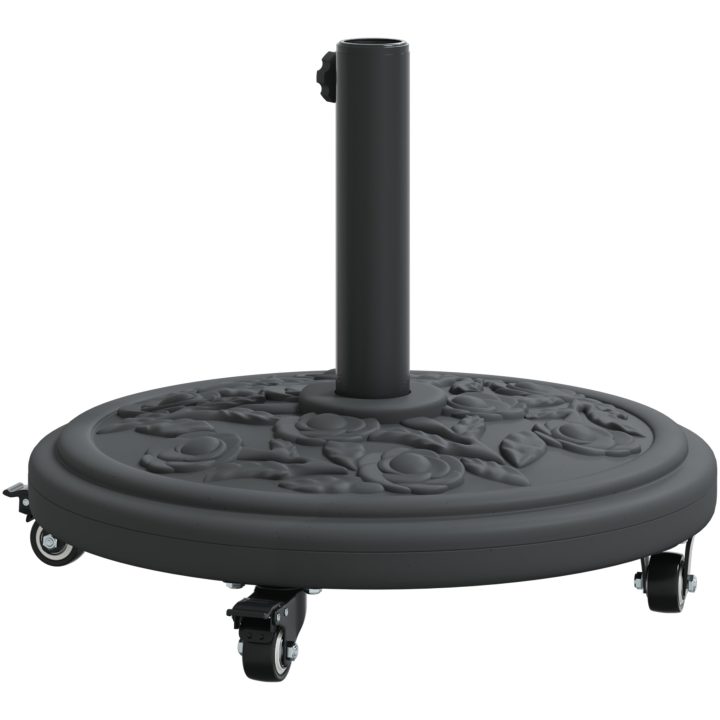 Parasollfot med hjul för 38-48 mm poler 13 kg rund vidaXL Medium – bild 6