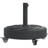 Parasollfot med hjul för ⌀38 / 48 mm stolpar 27 kg rund vidaXL – miniatyr 2
