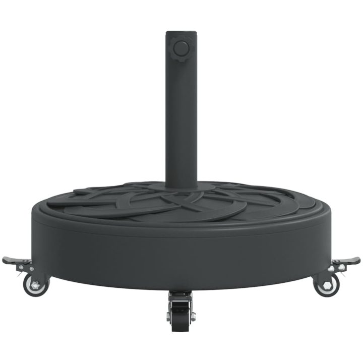 Parasollfot med hjul för ⌀38 / 48 mm stolpar 27 kg rund vidaXL – bild 4