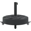Parasollfot med hjul för ⌀38 / 48 mm stolpar 27 kg rund vidaXL – miniatyr 5