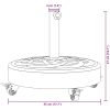 Parasollfot med hjul för ⌀38 / 48 mm stolpar 27 kg rund vidaXL – miniatyr 8
