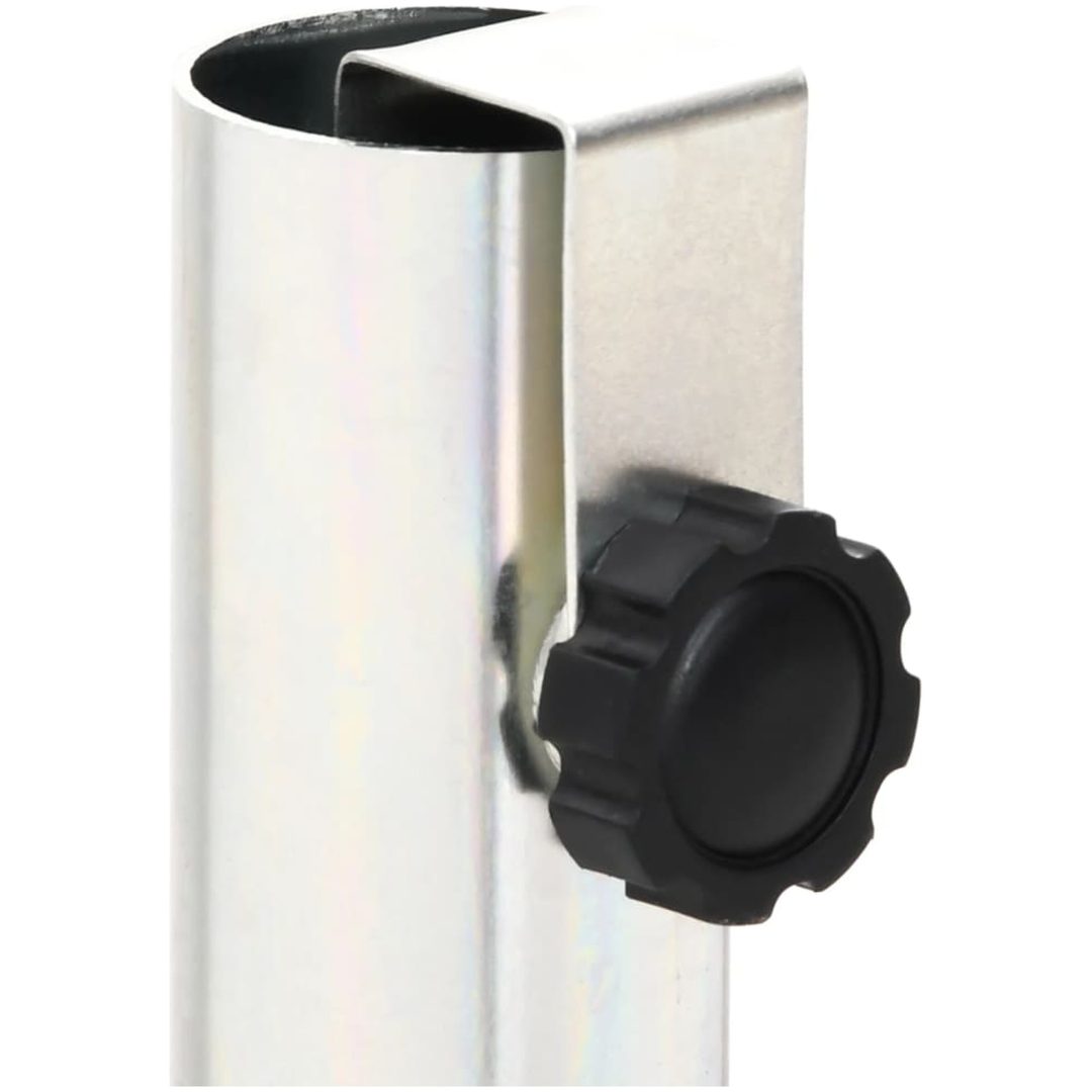 Parasollfot med jordspett ⌀32-38 mm silver stål vidaXL – bild 4