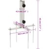 Parasollfot med jordspett ⌀32-38 mm silver stål vidaXL – miniatyr 5