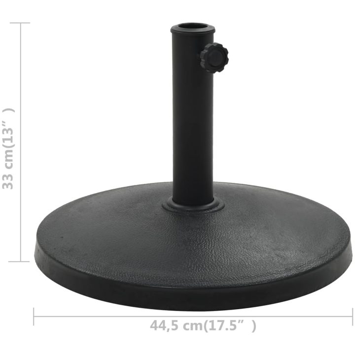Parasollfot rund polyresin 10 kg svart vidaXL – bild 6