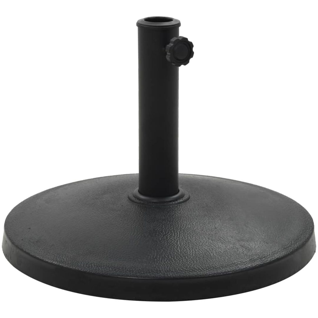 Parasollfot rund polyresin 10 kg svart vidaXL