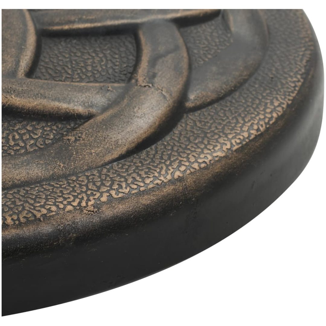 Parasollfot rund polyresin 11 kg brons vidaXL – bild 4