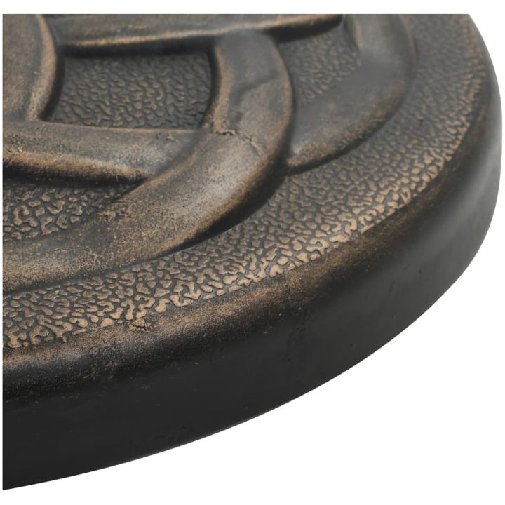 Parasollfot rund polyresin 11 kg brons vidaXL – bild 4