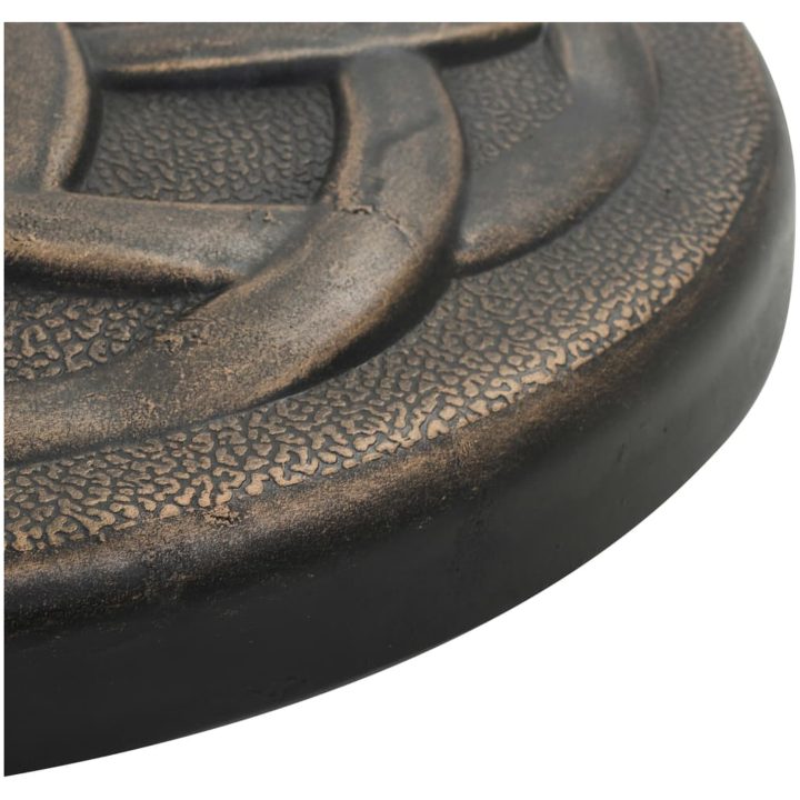 Parasollfot rund polyresin 19 kg brons vidaXL – bild 4
