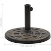 Parasollfot rund polyresin 19 kg brons vidaXL – miniatyr 6