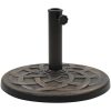 Parasollfot rund polyresin 19 kg brons vidaXL – miniatyr 1