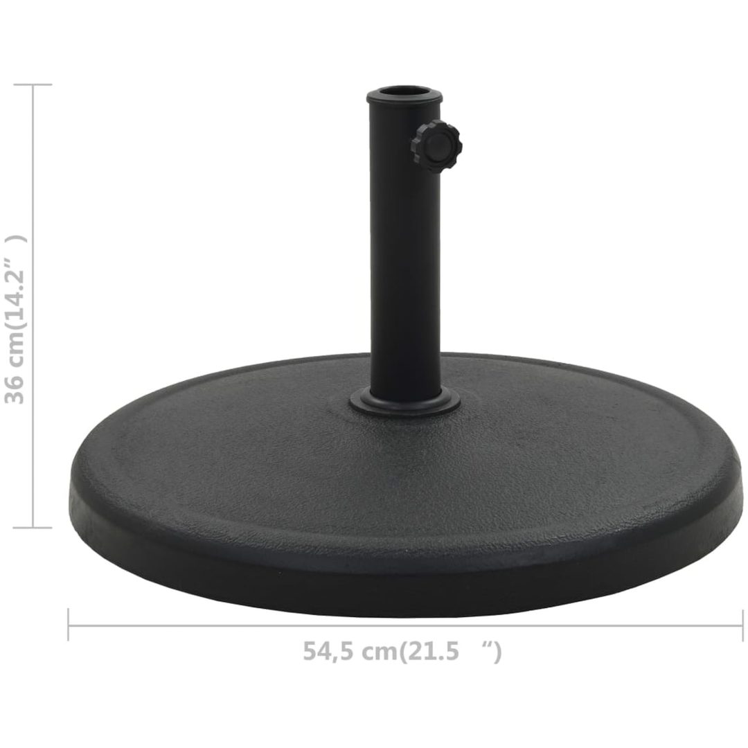 Parasollfot rund polyresin 19 kg svart vidaXL – bild 6