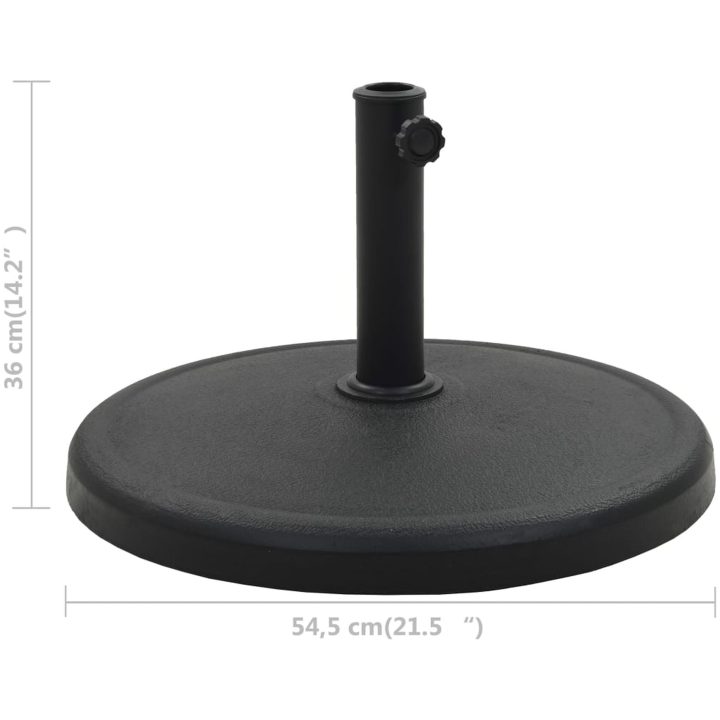 Parasollfot rund polyresin 19 kg svart vidaXL – bild 6