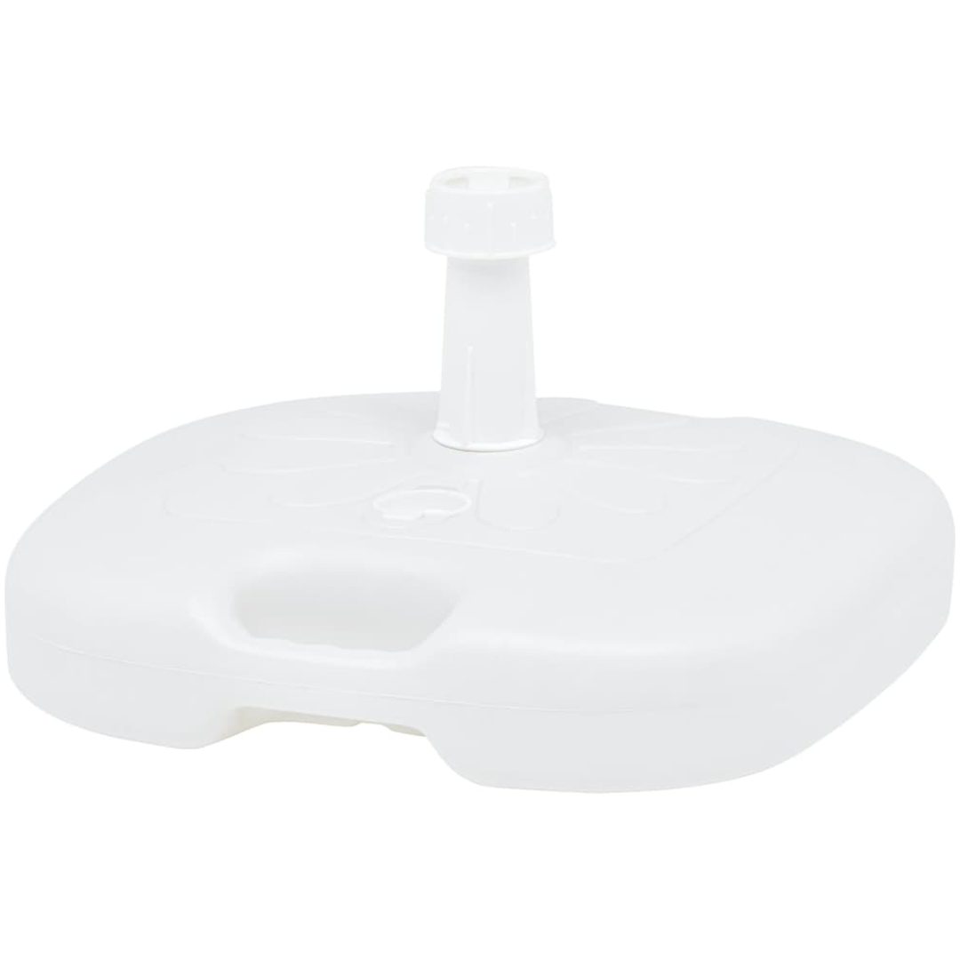 Parasollfot sand/vattenfylld 16 L vit plast vidaXL – bild 3