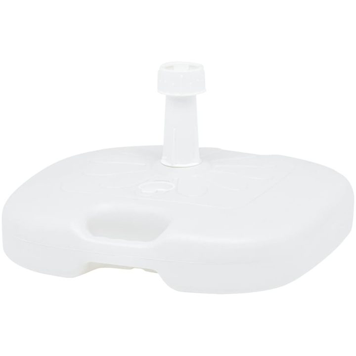 Parasollfot sand/vattenfylld 16 L vit plast vidaXL – bild 3