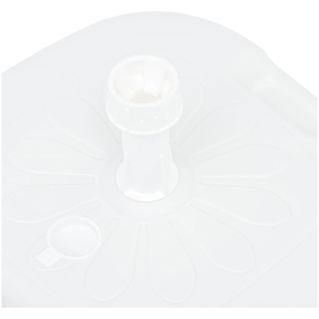 Parasollfot sand/vattenfylld 16 L vit plast vidaXL – bild 5
