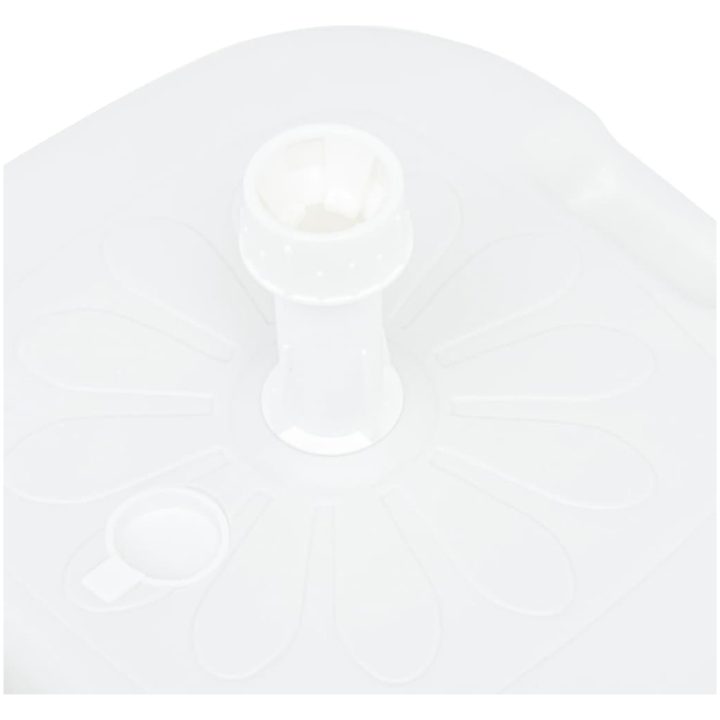 Parasollfot sand/vattenfylld 16 L vit plast vidaXL – bild 5