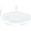 Parasollfot sand/vattenfylld 16 L vit plast vidaXL – miniatyr 6