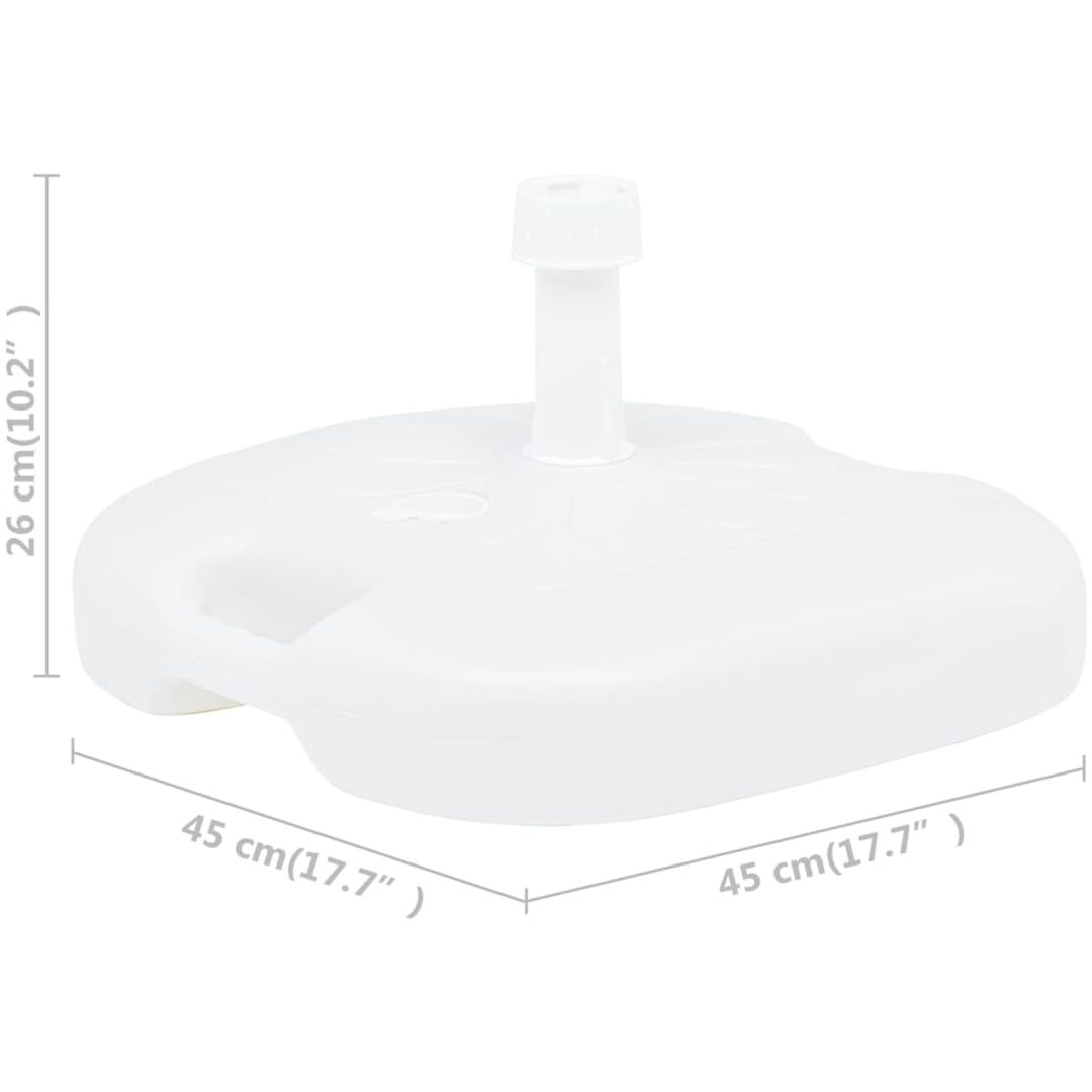 Parasollfot sand/vattenfylld 16 L vit plast vidaXL – bild 6