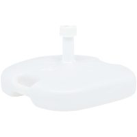 Parasollfot sand/vattenfylld 16 L vit plast vidaXL