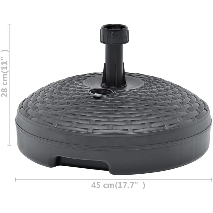 Parasollfot sand/vattenfylld 20 L antracit plastrotting vidaXL – bild 6