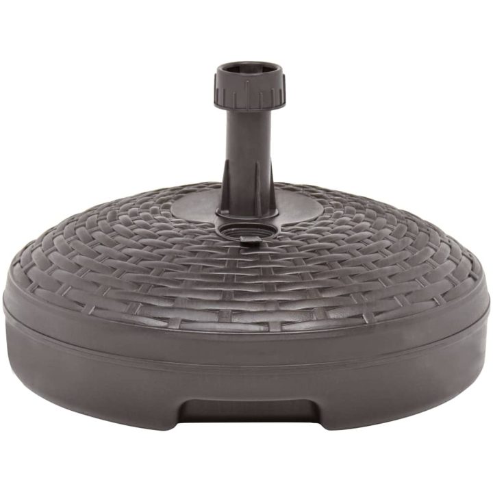 Parasollfot sand/vattenfylld 20 L brun plastrotting vidaXL – bild 2