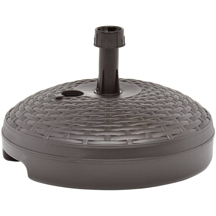 Parasollfot sand/vattenfylld 20 L brun plastrotting vidaXL – bild 3