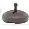 Parasollfot sand/vattenfylld 20 L brun plastrotting vidaXL – miniatyr 6