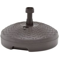 Parasollfot sand/vattenfylld 20 L brun plastrotting vidaXL