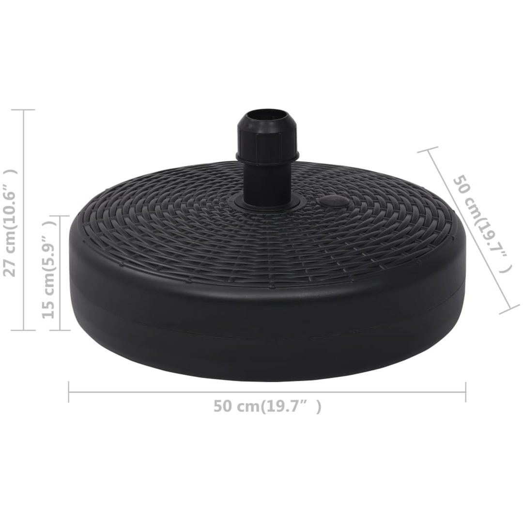 Parasollfot sand/vattenfylld 24 L svart vidaXL – bild 5