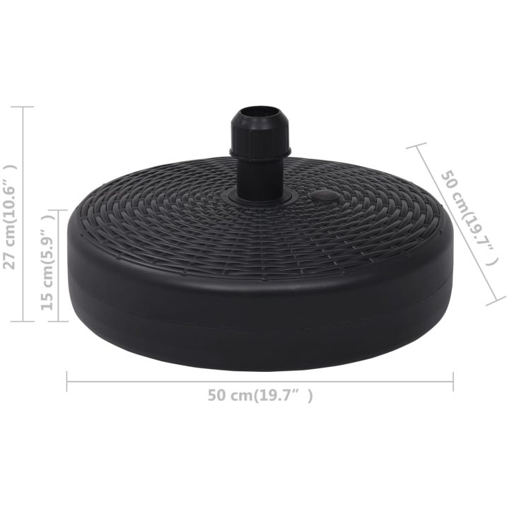 Parasollfot sand/vattenfylld 24 L svart vidaXL – bild 5