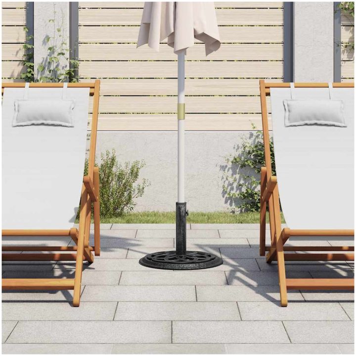 Parasollfot svart 44x gjutjärn vidaXL ⌀44 x 31 cm – bild 3
