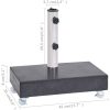 Parasollfot svart 45x25x8 cm granit vidaXL – miniatyr 8