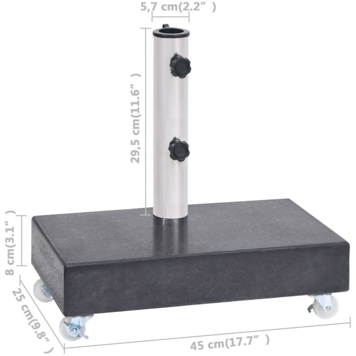 Parasollfot svart 45x25x8 cm granit vidaXL – bild 8